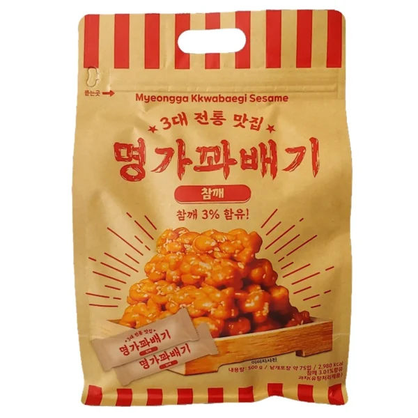 Korean Dessert Twisted Cookies Sesame Seed Myeongga KKwabaegi Snack 1 Pack kpop